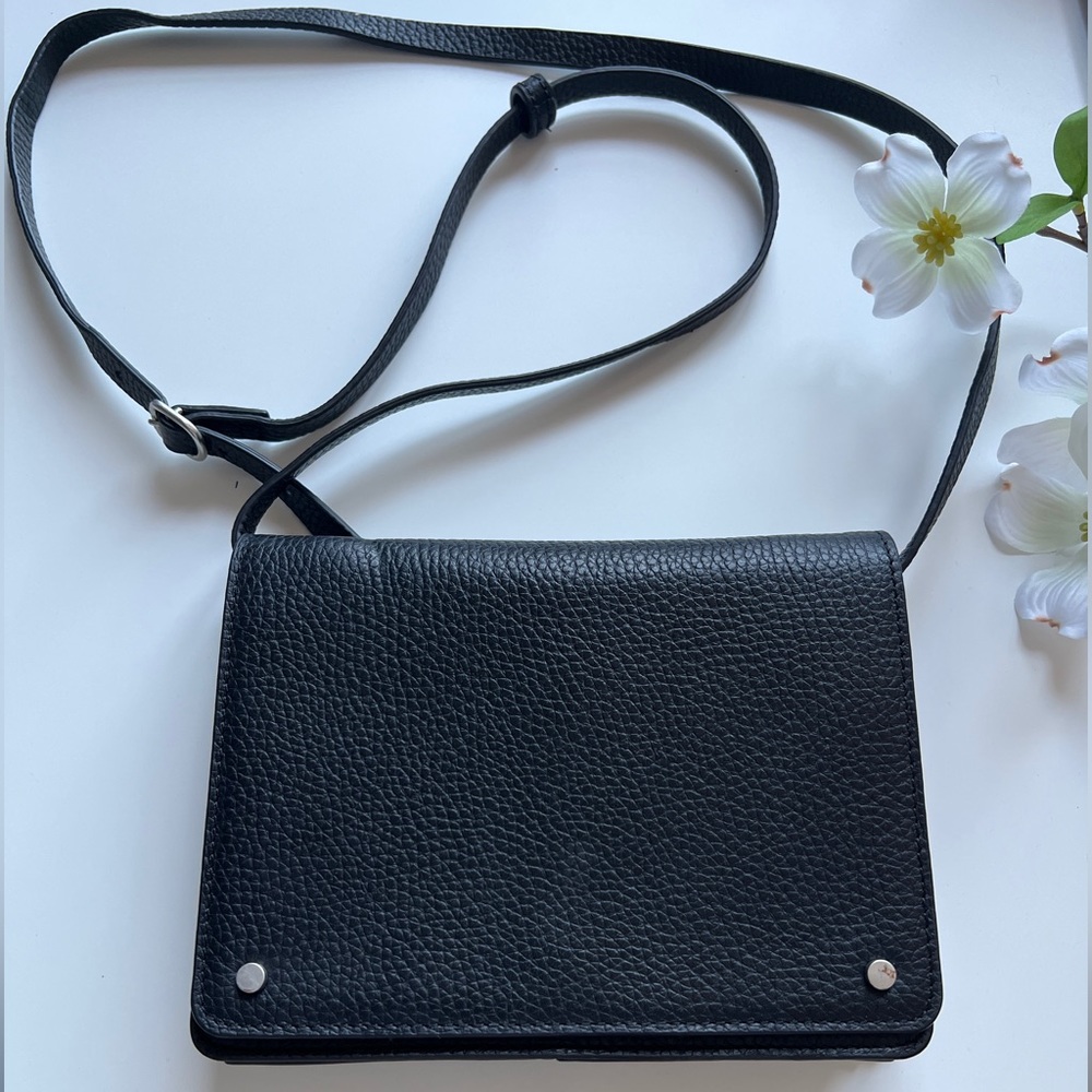 Treasure & Bond black pebbled crossbody bag